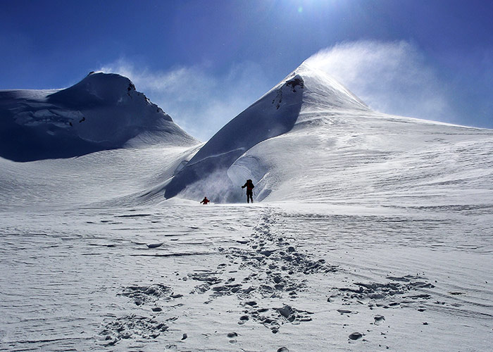 scialpinismo salita al Monte Rosa