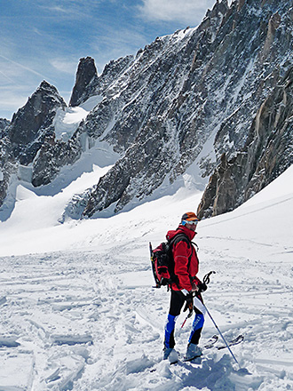 guida alpina allenamento di scialpinismo in quota